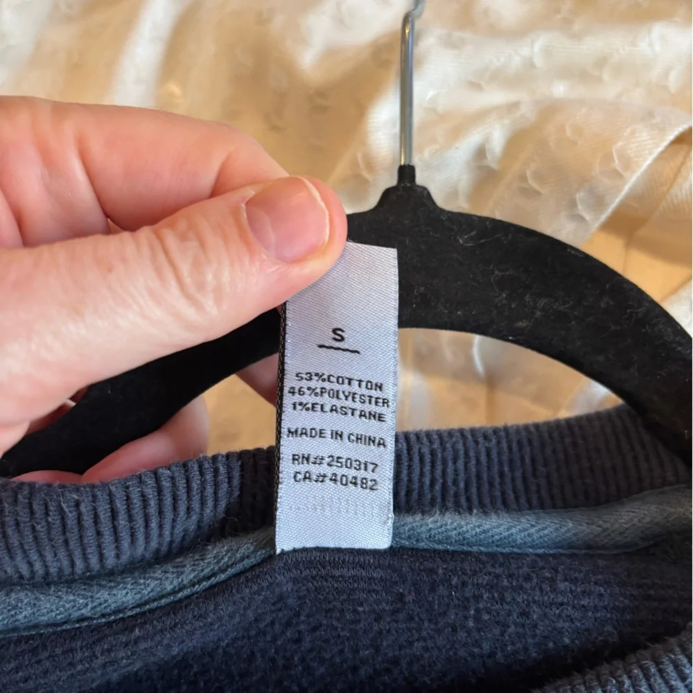 Varley Manning Raglan Pullover Sweatshirt Sz S Navy Blue - Picture 5 of 6